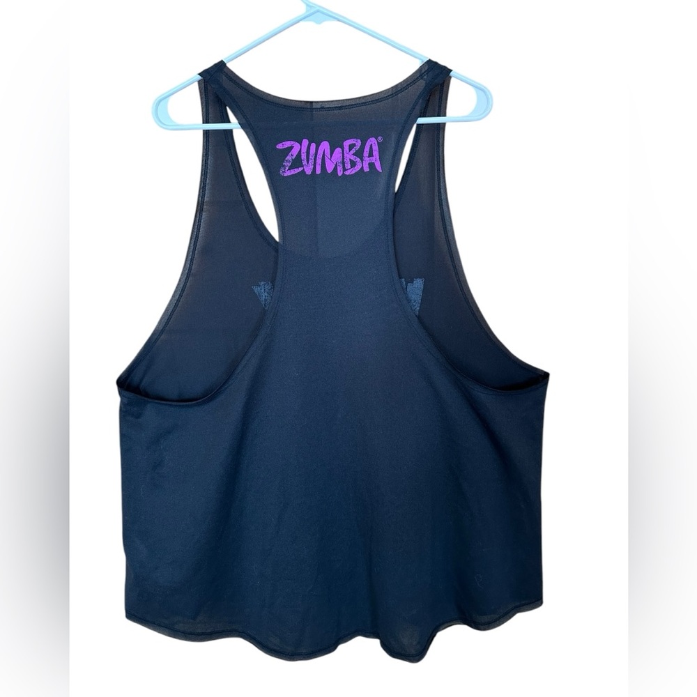 Zumba Women’s WORK XXL Racerback Dance Black Loose Fit Lightweight Workout Top - Picture 6 of 12